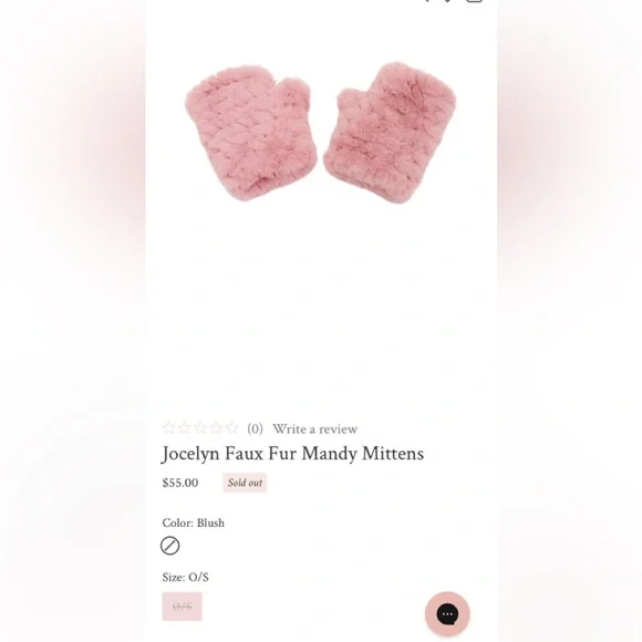 Jocelyn Faux Fur Fingerless Gloves LoveShackFancy - Picture 1 of 6